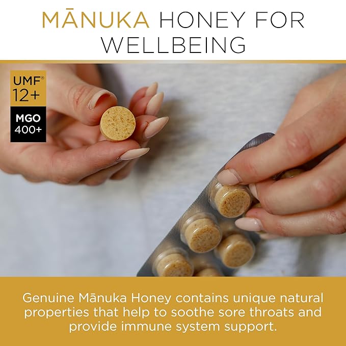 PURITI Premium Manuka Honey Lozenges High Potency - Sugar Free Drops | Genuine New Zealand Raw