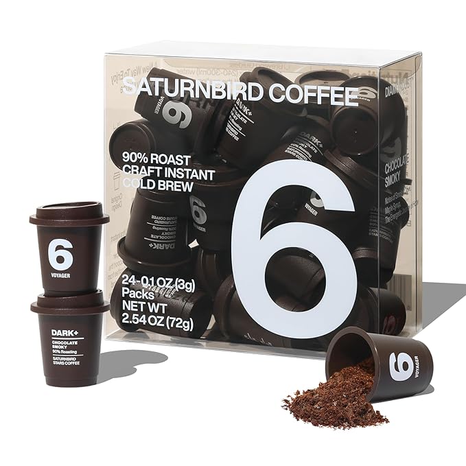 SATURNBIRD Coffee Instant Cold Brew, French Roast, Bold & Intense Blend of 100% Specialty Arabica