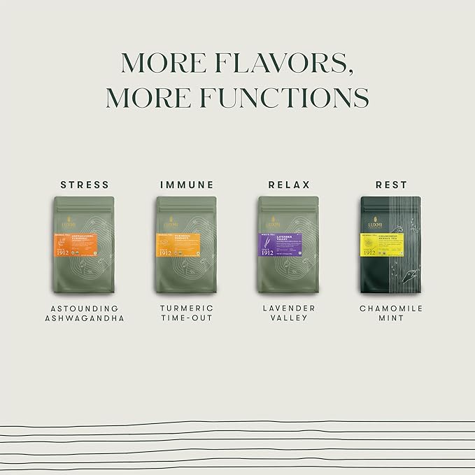 Luxmi Estates Lemon Balm Honey Ginger Loose Leaf Tea, 50 Tea Bags, Organic Herbal Tea, Caffeine