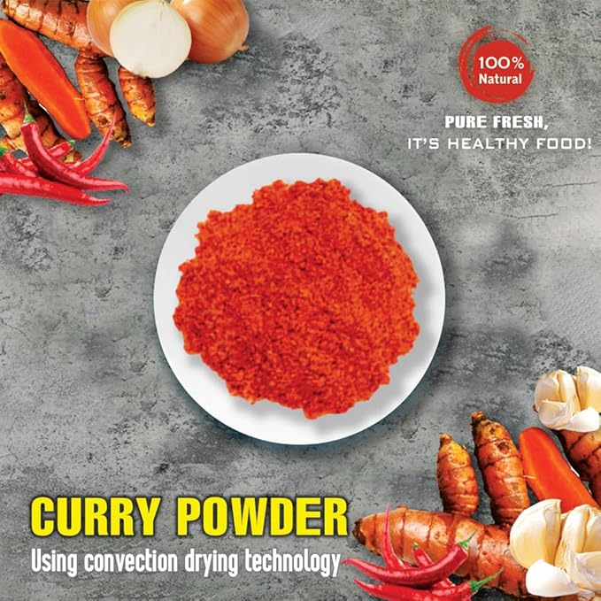 CURRY POWDER 5.29 Oz (150g) VIETFARMFOOD: Convection dried spices extract pure natural flavor.