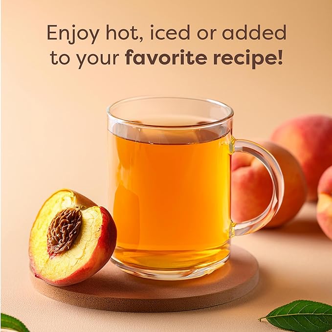 Waka Instant Green Tea Mix, Peach Flavored - 100% Tea Leaves, No Additives, Unsweetened