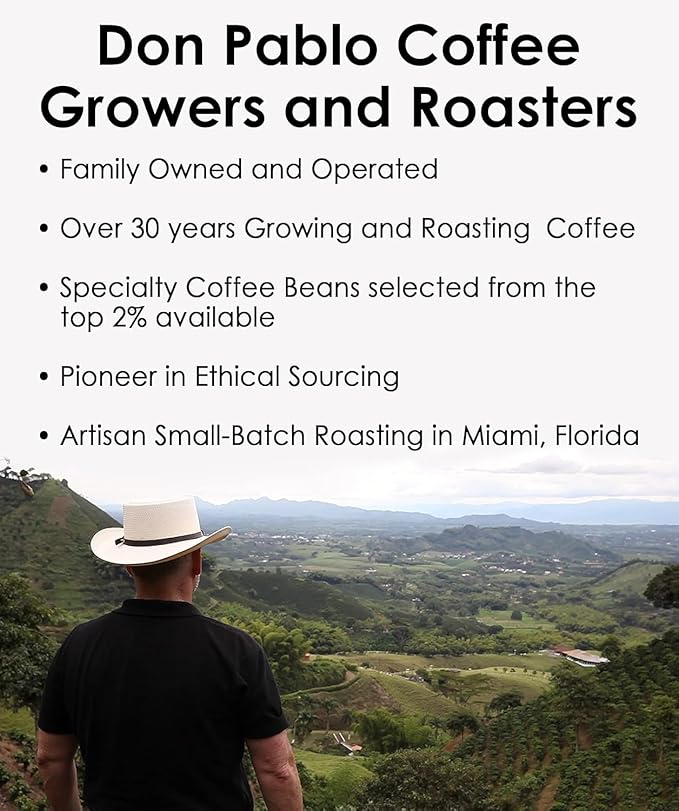 5LB Don Pablo Gourmet Coffee - Brazil Cerrado - Medium Dark Roast - Whole Bean Coffee - 100%
