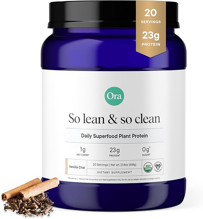 Ora Organic Vegan Protein Powder - 23g Plant-Based Protein Powder for Women and Men | Clean Protein