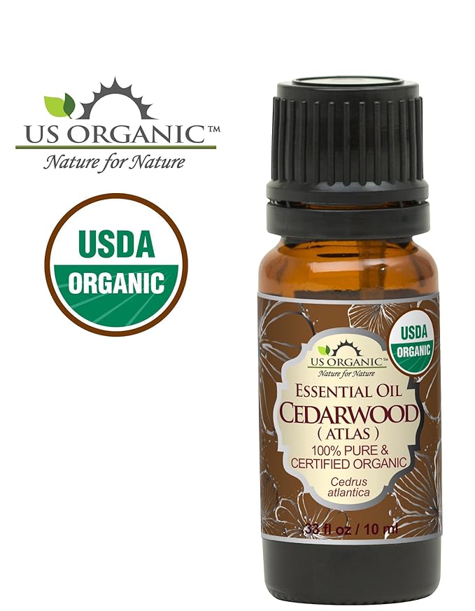 US Organic 100% Pure Cedarwood Essential Oil (Atlas) - USDA Certified Organic, Steam Distilled