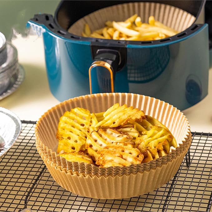 Air Fryer Disposable Paper Liner- 100 Pcs Non Stick Parchment Paper Liner for Air Fryer - Lodgisity