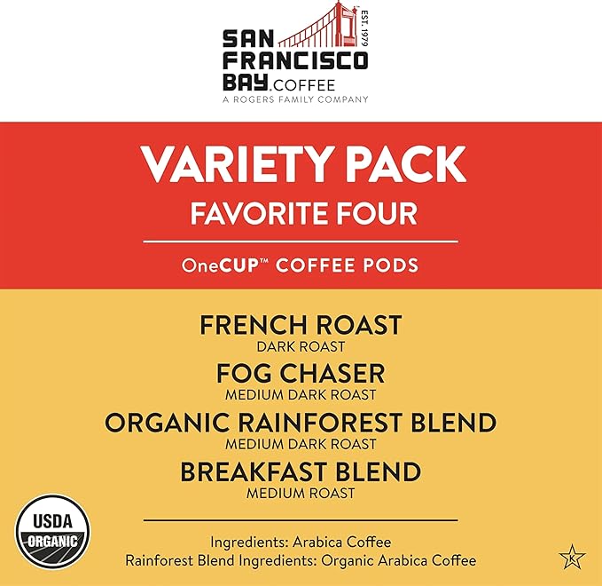 San Francisco Bay Compostable Coffee Pods - Original Variety Pack (80 Ct) K Cup Compatible