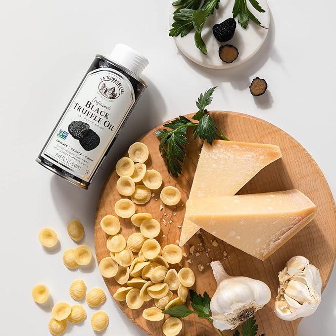 La Tourangelle, Black Truffle Oil, Complex Gourmet Earthy Flavor for Drizzling over Pasta, Popcorn