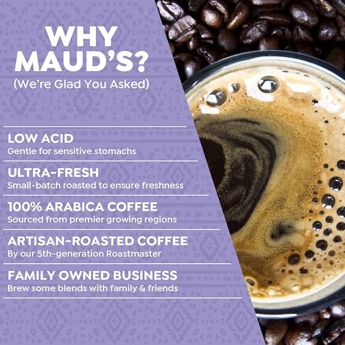 Maud's Organic Coffee Pods Variety Pack, 56 ct, 8 Assorted Flavors, Recyclable Single Serve Pods