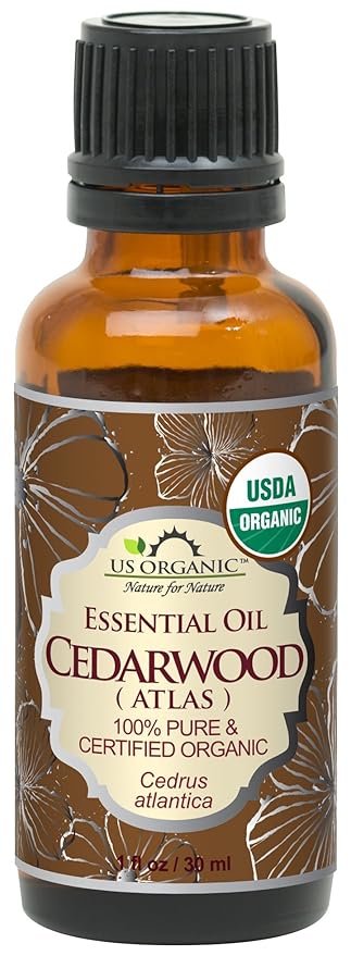 US Organic 100% Pure Cedarwood Essential Oil (Atlas) - USDA Certified Organic, Steam Distilled