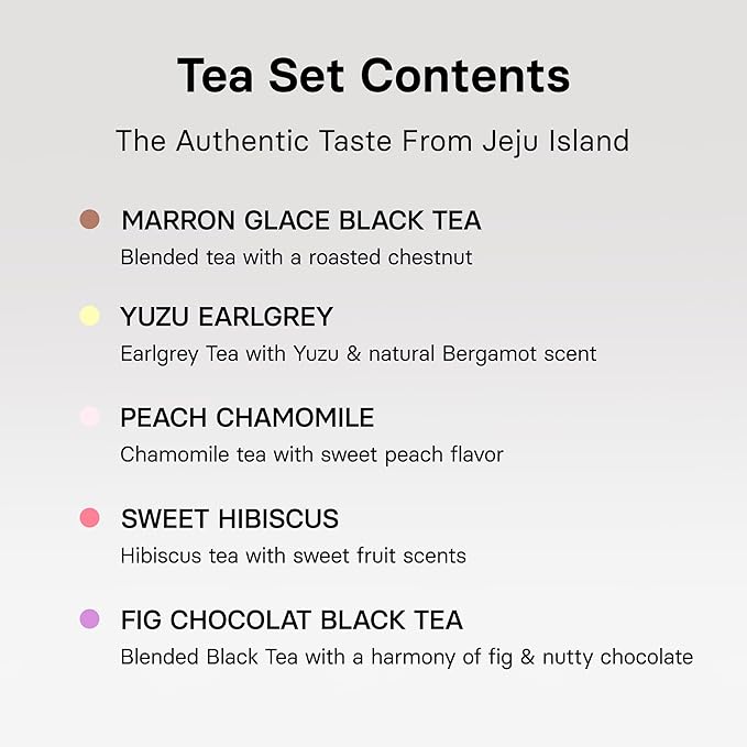 OSULLOC Premium Tea Collection (40 count, 10 flavors x 4 ea), Assorted Tea bag Sampler, Tea Gift