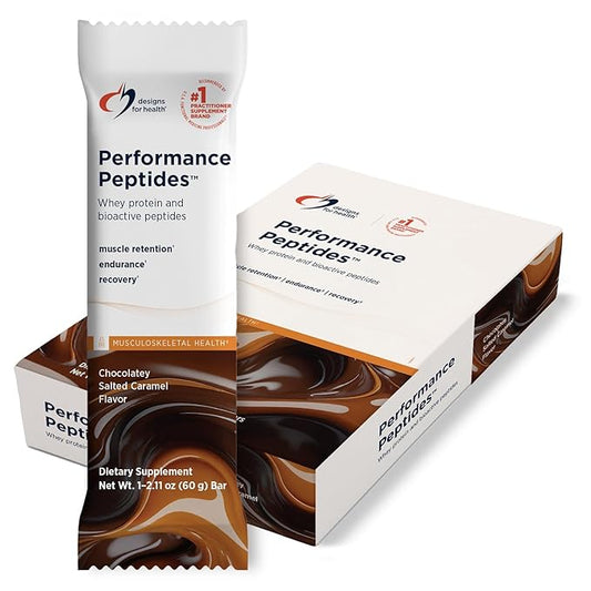 Designs for Health Performance Peptides Bar - Whey Protein Bars Promoting Aging Wellness, Muscle