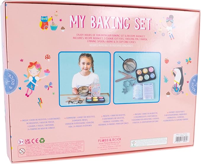 Floss and Rock Rainbow Fairy 10 Piece Baking Set, Box Measures 13.3-inches Length, Baking Tools