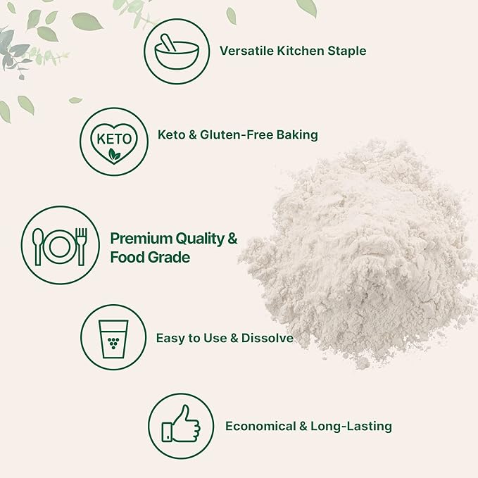 Xanthan Gum Powder, 2lb (32oz) | Premium Quality for Keto & Gluten-Free Baking | Unflavored