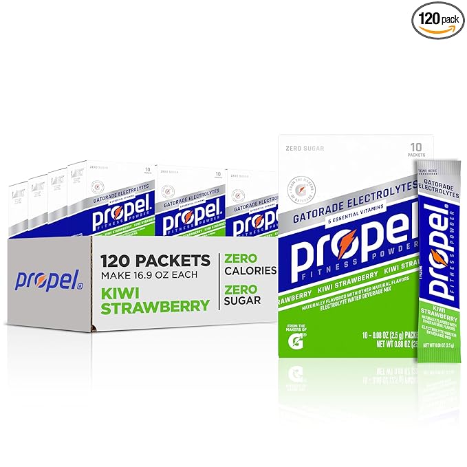 Propel Electrolyte Enhanced Water Drink Mix Powder Packets, Kiwi Strawberry, Zero Calorie & Zero