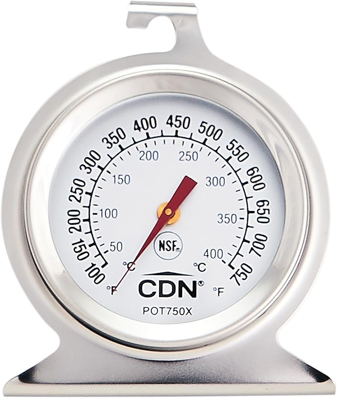 CDN High Heat Oven Thermometer | ProAccurate® | NSF Certified | 100-750°F Range | For Broiling