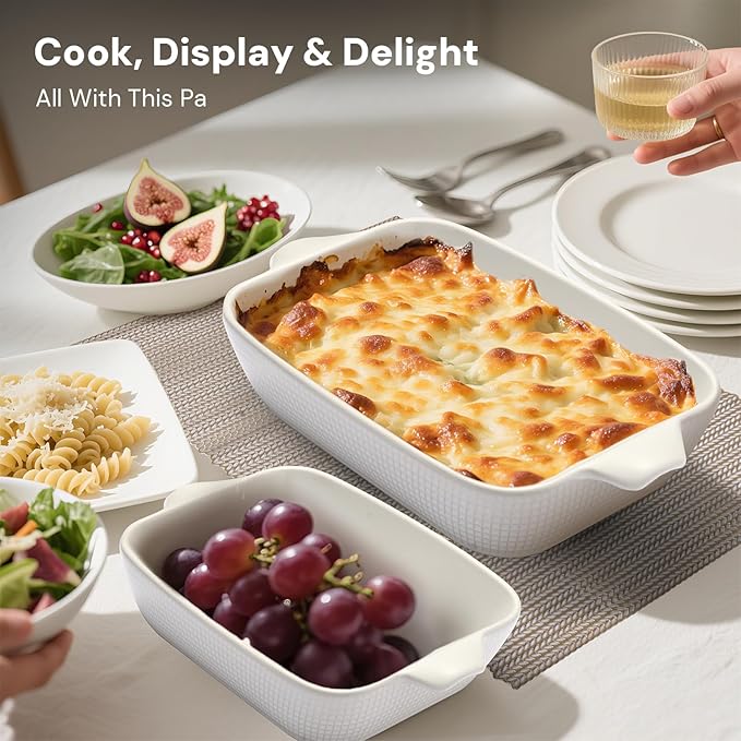 Bakeware Casserole Oven Dishes Baking - 3pcs Ceramic Rectangular Oven Serving