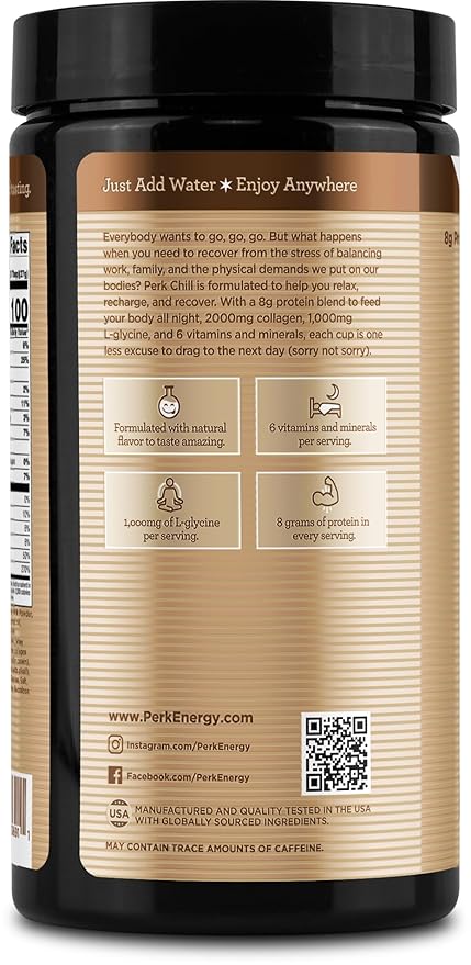Perk Chill Dutch Hot Cocoa Flavored Drink Mix (18 Servings) - Soy Free & Peanut Free