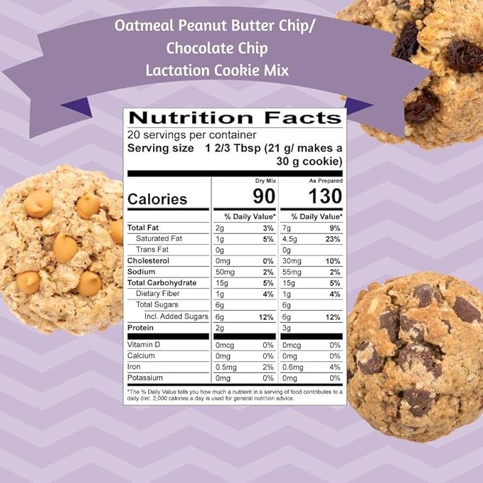 MilkBliss Chocolate Chip and Peanut Butter Chip Oatmeal Lactation Cookie Mixes