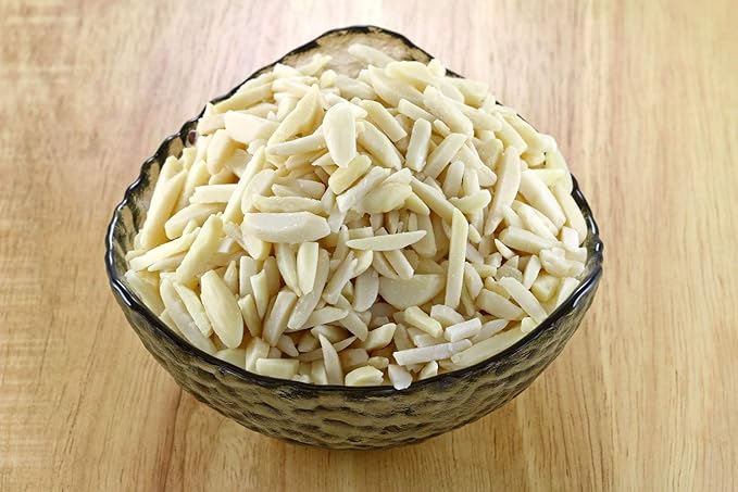 Food to Live - Blanched Slivered Almonds, 12 Pounds Chopped Raw Blanched Almonds, Unsalted, Vegan
