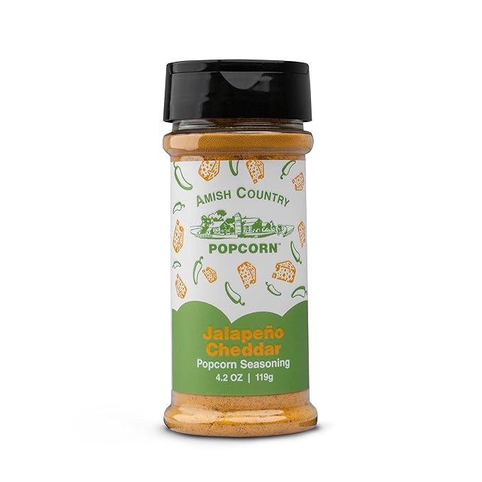 Amish Country Popcorn | 5 Pack Seasoning Bundle | Buffalo, Garlic Parmesan, Jalepeno Cheddar, Dill