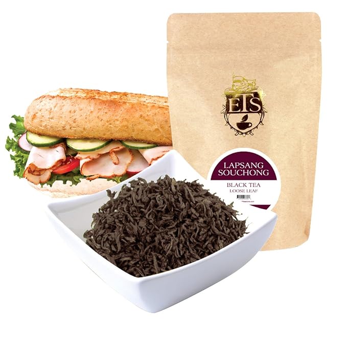Lapsang Souchong China Black Tea Pouches - 4oz | Loose Leaf Smoky Black Tea | Bold Pine-Smoked