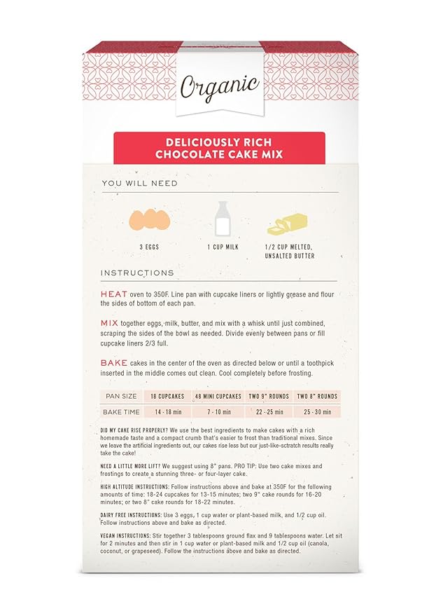 Miss Jones Baking Organic Cake and Cupcake Mix, Non-GMO, Vegan-Friendly, Moist and Fluffy: