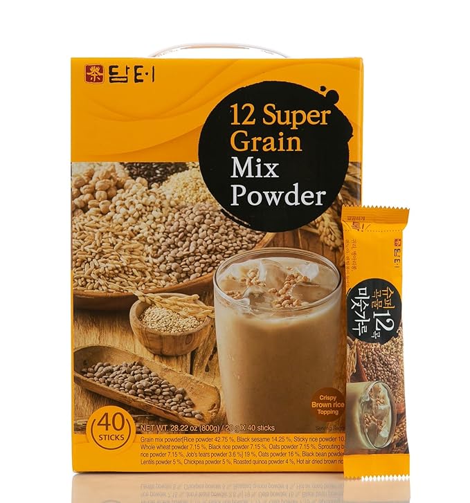 Damtuh Misugaru – Korean 12 Super Grain Mix Powder, Traditional Multigrain Meal Replacement Shake