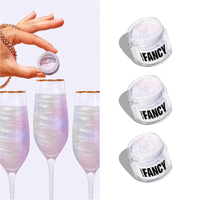 Fancy Sprinkles Moonstone Iridescent Edible Glitter Set, 100% Edible Glitter for Sparkling Food &