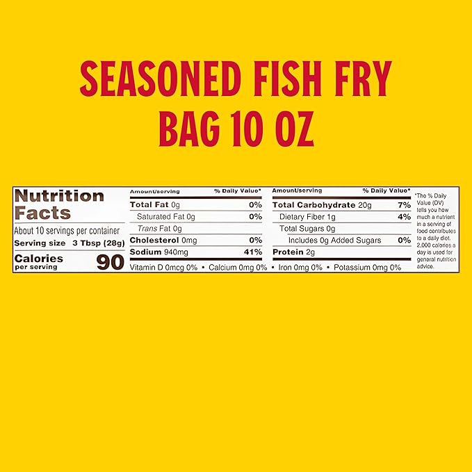 Louisiana Fish Fry Seasoned Fish Fry Seafood Breading Mix 10 oz. (Pack of 1) - Season and Cook All