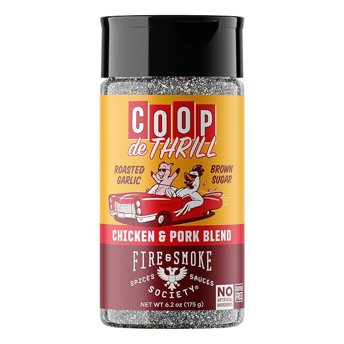 Fire & Smoke Society Coop de Thrill BBQ Seasoning | Chicken Seasonings and Pork Rubs for Smoking