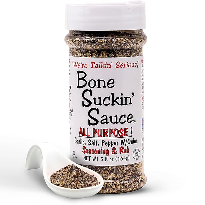 Bone Suckin' All Purpose Seasoning & Rub, Zero Calorie, Sugar Free, Gluten Free, Non GMO, No MSG