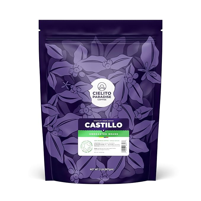 2 Lb, Fresh Single Origin Unroasted Green Coffee Beans, Specialty Grade From Huila Colombia, Direct