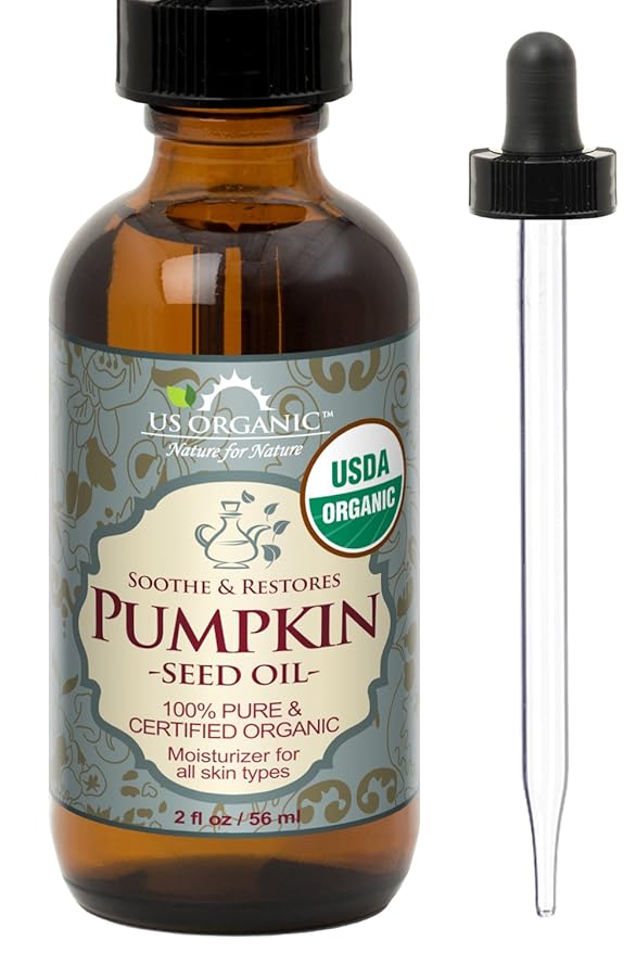 US Organic Pumpkin Seed Oil, USDA Certified Organic, Pure, Natural, Cold Pressed Virgin, Unrefined