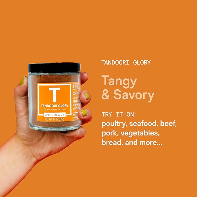 Spiceology - Tandoori Glory - Indian Masala Blend - Curry Spices and Seasonings - Use On: Chicken