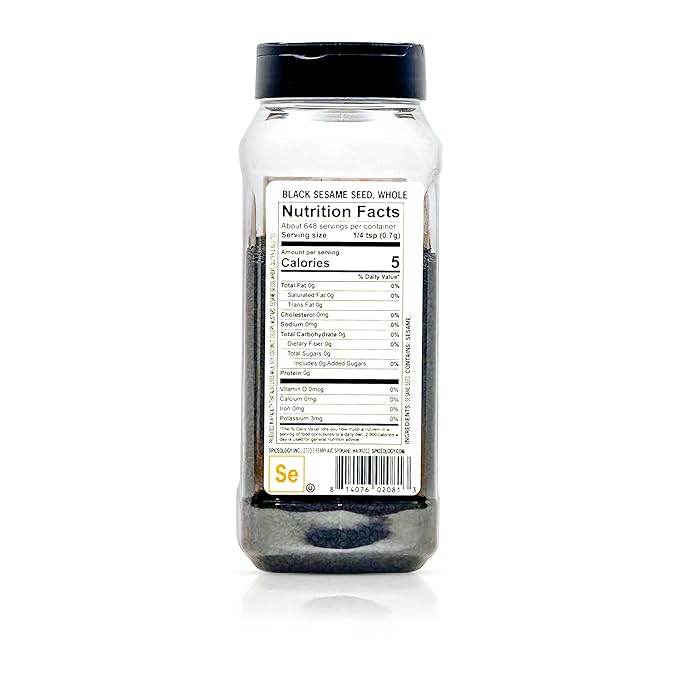 Spiceology ??Black Sesame Seeds ??Bold, Nutty & Earthy Flavor ??Perfect for Asian Cuisine, Baking