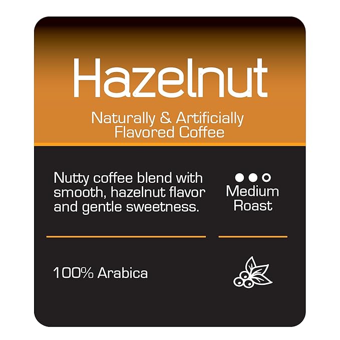 Roast Ridge Single Serve Coffee Pods for Keurig K-Cup Brewers, Hazelnut Blend, Medium Roast, 100