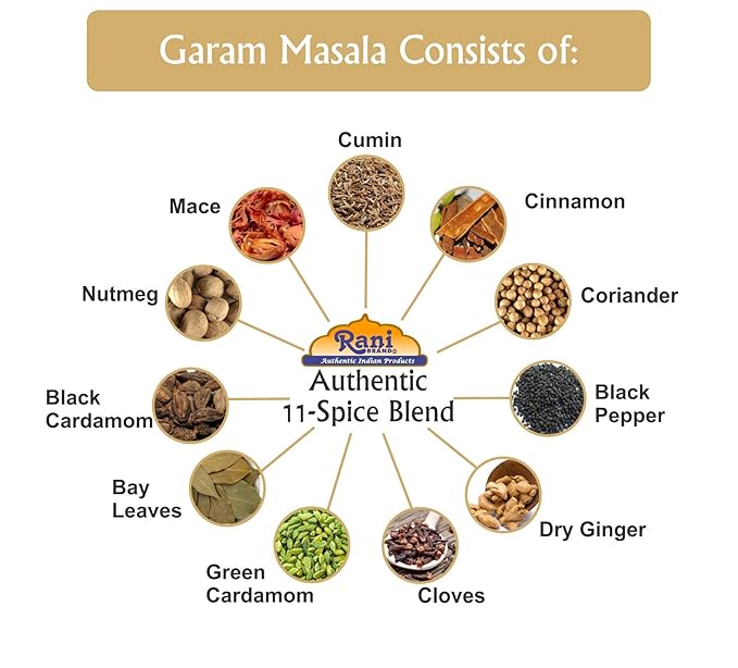Rani Garam Masala Indian 11-Spice Blend 3oz (85g) PET Jar, Pack of 12 ~ All Natural, Salt-Free |