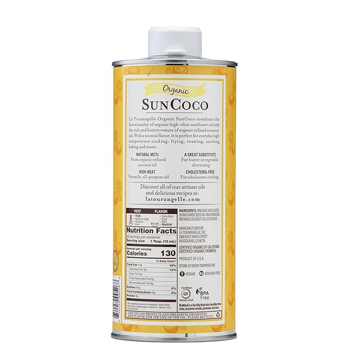 La Tourangelle, Organic Sun Coco Oil, Unique Blend of Organic High-Oleic Sunflower Oil and Organic