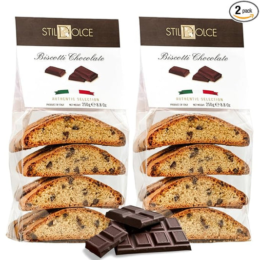 Stildolce Semi-Soft Chocolate Italian Biscotti Cookies| Made in Tuscany, Italy| Classic Gourmet