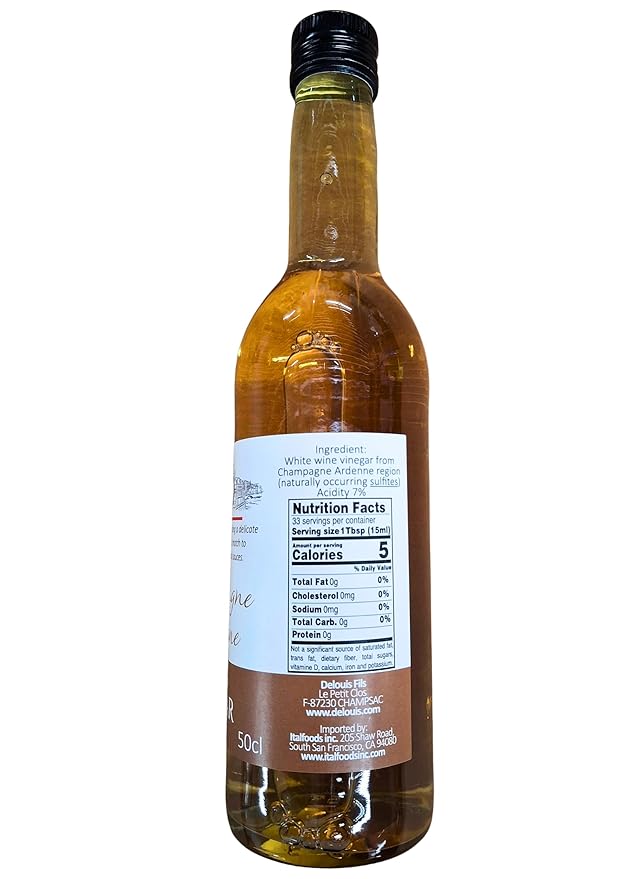 Delouis Champagne-Ardenne Reims Vinegar (16.9 fl oz) – French Champagne Vinegar from Reims, France