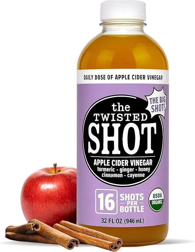 The Twisted Shot | Organic Apple Cider Vinegar Wellness Shots with Ginger, Turmeric, Honey