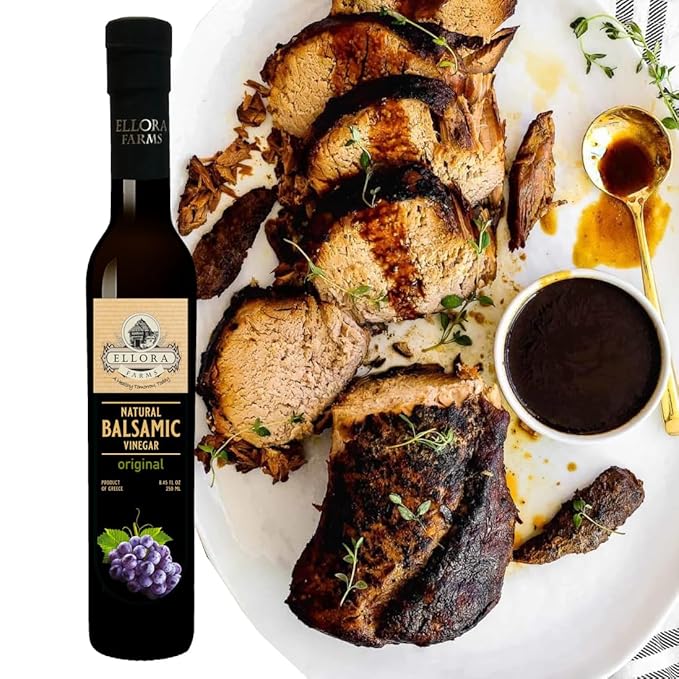 Ellora Farms, Plain Natural Balsamic Vinegar, Award-Winning, Thick and Creamy, No-added Sugars