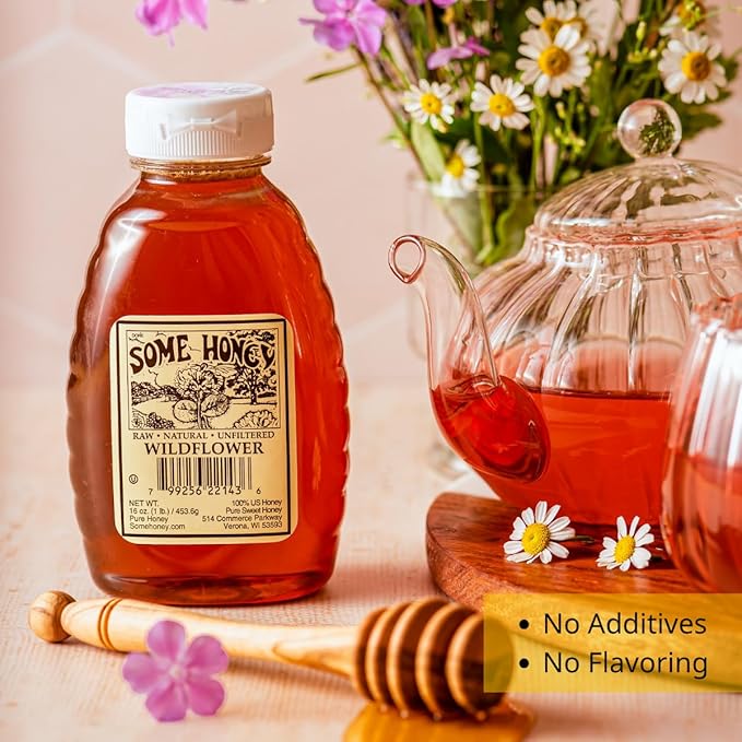 Some Honey Raw & Unfiltered Wildflower Honey – 100% Pure U.S. Honey – USDA Grade A – All-Natural
