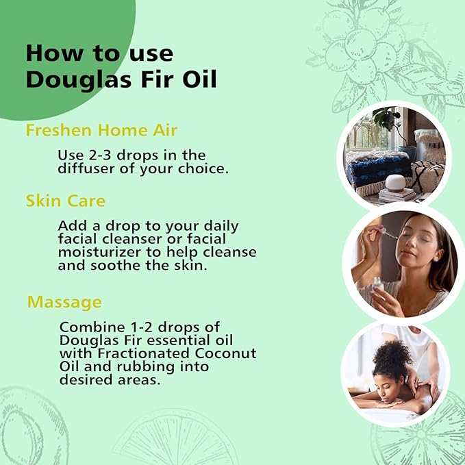 Douglas Fir Essential Oil, Scent Oil for Home Crafts, Household, Holiday - 30ml/1 fl oz