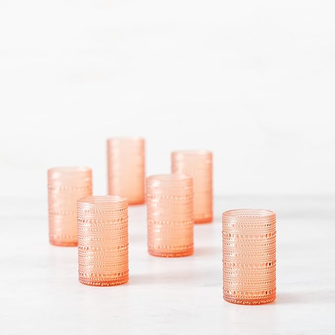 FORTESSA Orbetto Outdoor Hobnail Plastic Drinkware, 13 Ounce Iced Beverage Cocktail Glass (Set of