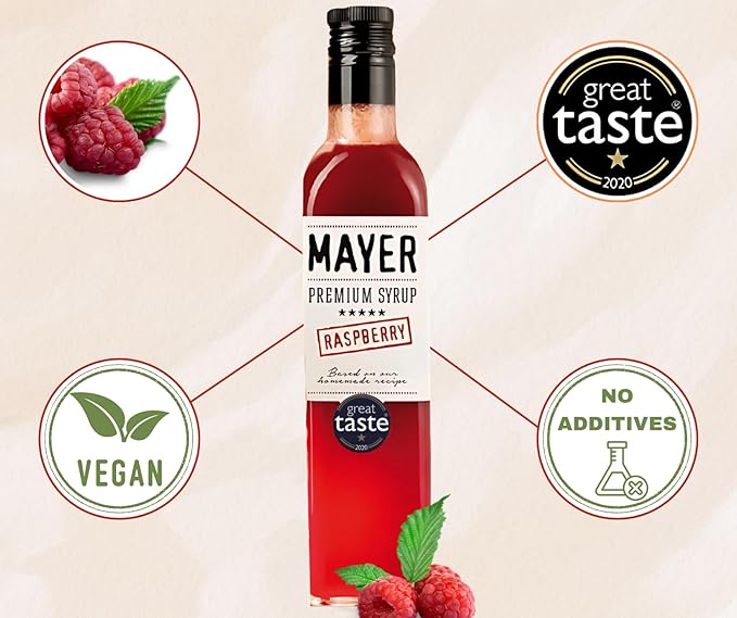 Mayer Hungarian Premium Raspberry Artisanal Syrup ??Award-Winning, All-Natural, Over 50% Real