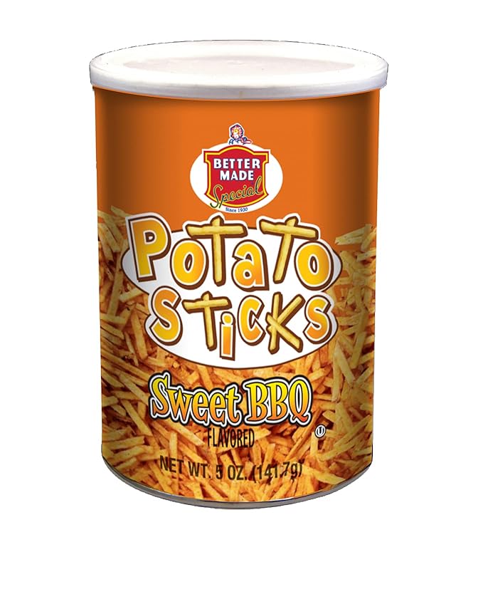 Better Made Potato Sticks 5oz Canister - Shoestring Potato Sticks - Gluten Free - Crunchy, Crispy