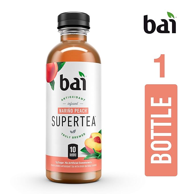 Bai Narino Peach Tea, Antioxidant Infused Tea, 18 Fl Oz