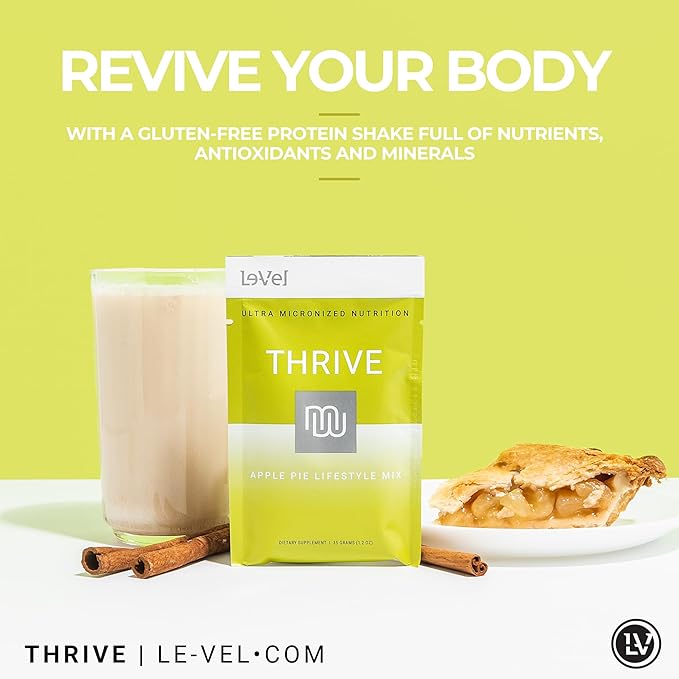 Thrive Protein Shake | 16 Packets (35g Each) | Gluten-Free, Pea Protein Blend, Probiotics, Fiber &