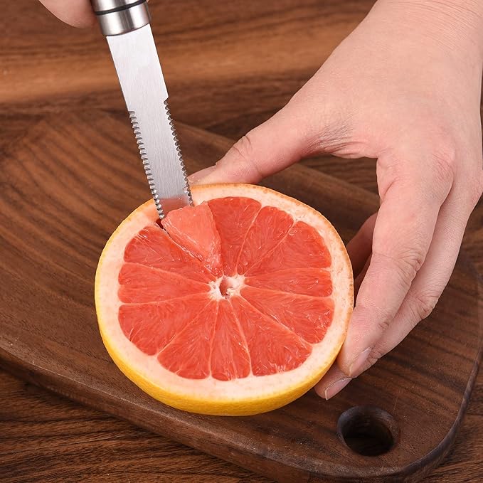 Grapefruit knife & Grapefruit Spoons, Grapefruit Utensil 3 Pieces Set, Stainless Steel Serrated